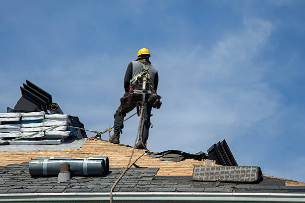 Professional Gutter Installation technician working in Esmont, VA
